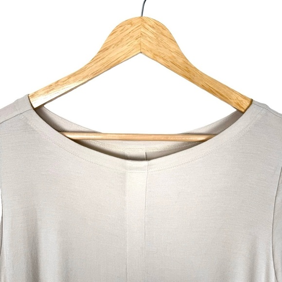 Soft Surroundings 3/4 Sleeve Jersey Knit Tunic Ivory Size Medium - Picture 3 of 11
